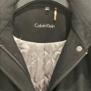 Calvin Klein Women Black Coat with hood